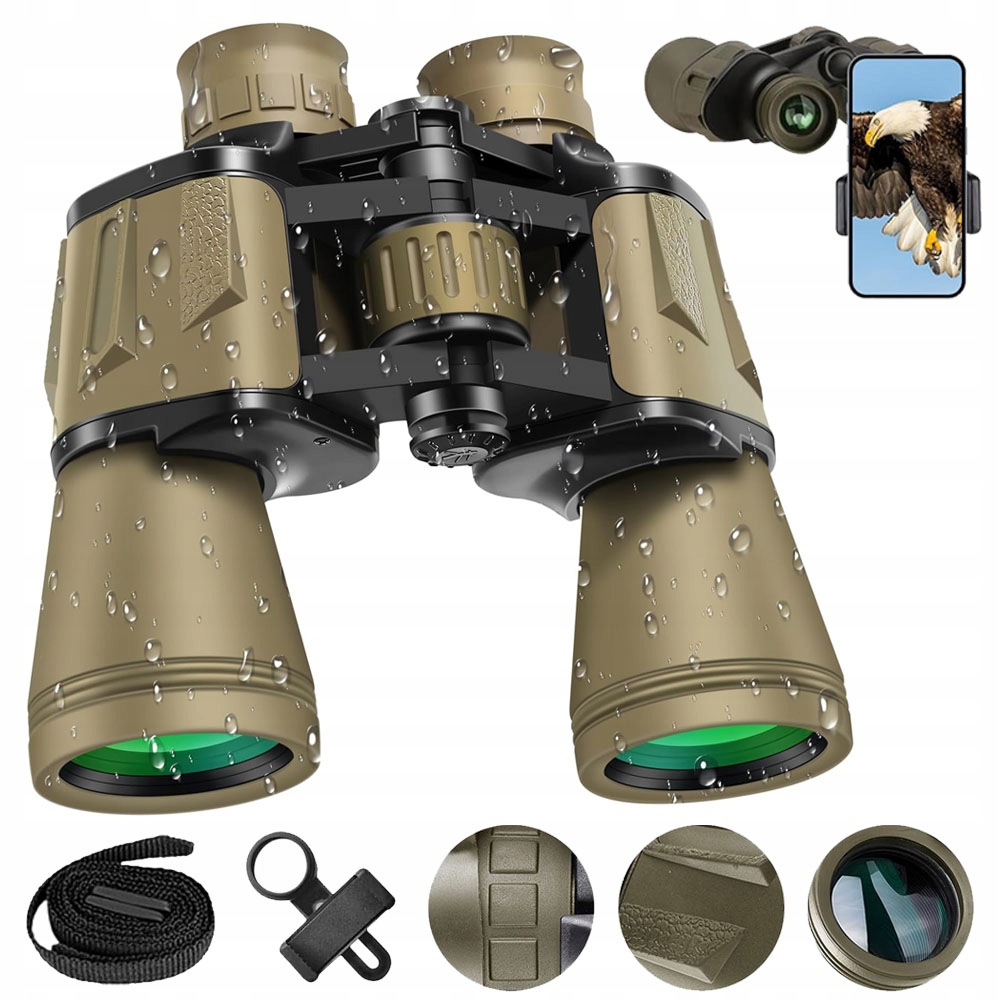 Lornetka Wojskowa Myśliwska Turystyczna Taktyczna Zoom 20×50 Hd Zestaw