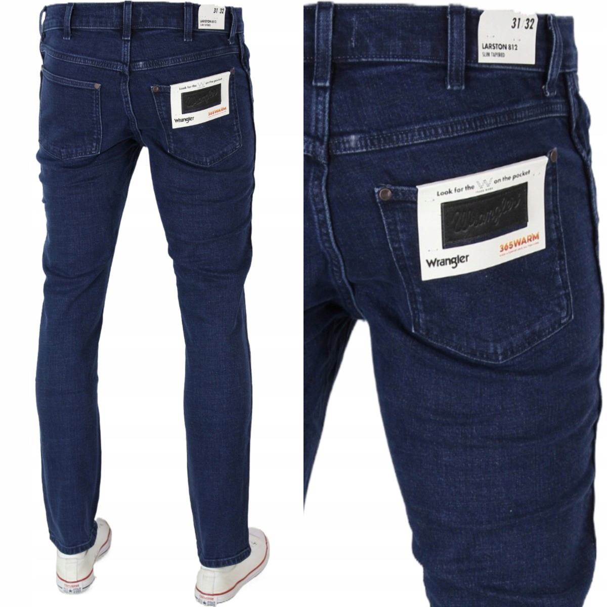 Wrangler Larston Tapered Slim Jeansy "midnight Depth" W30 L32