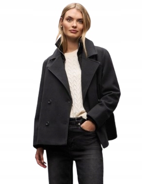 Street One Černá Dvouřadá Krátká Bunda S Klopami 44 J7H