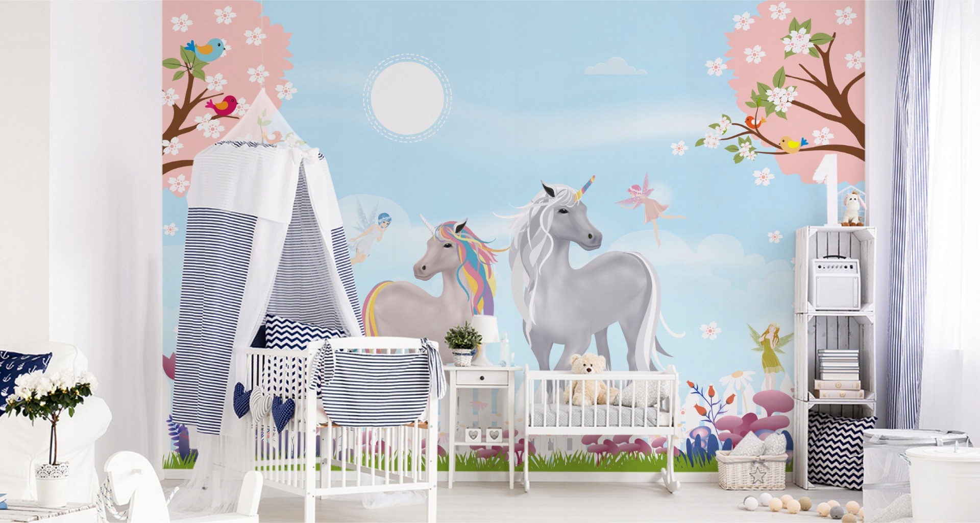 Fototapeta dla Dziewczynki JEDNOROŻCE Łąka 315x210 Rodzaj flizelinowa