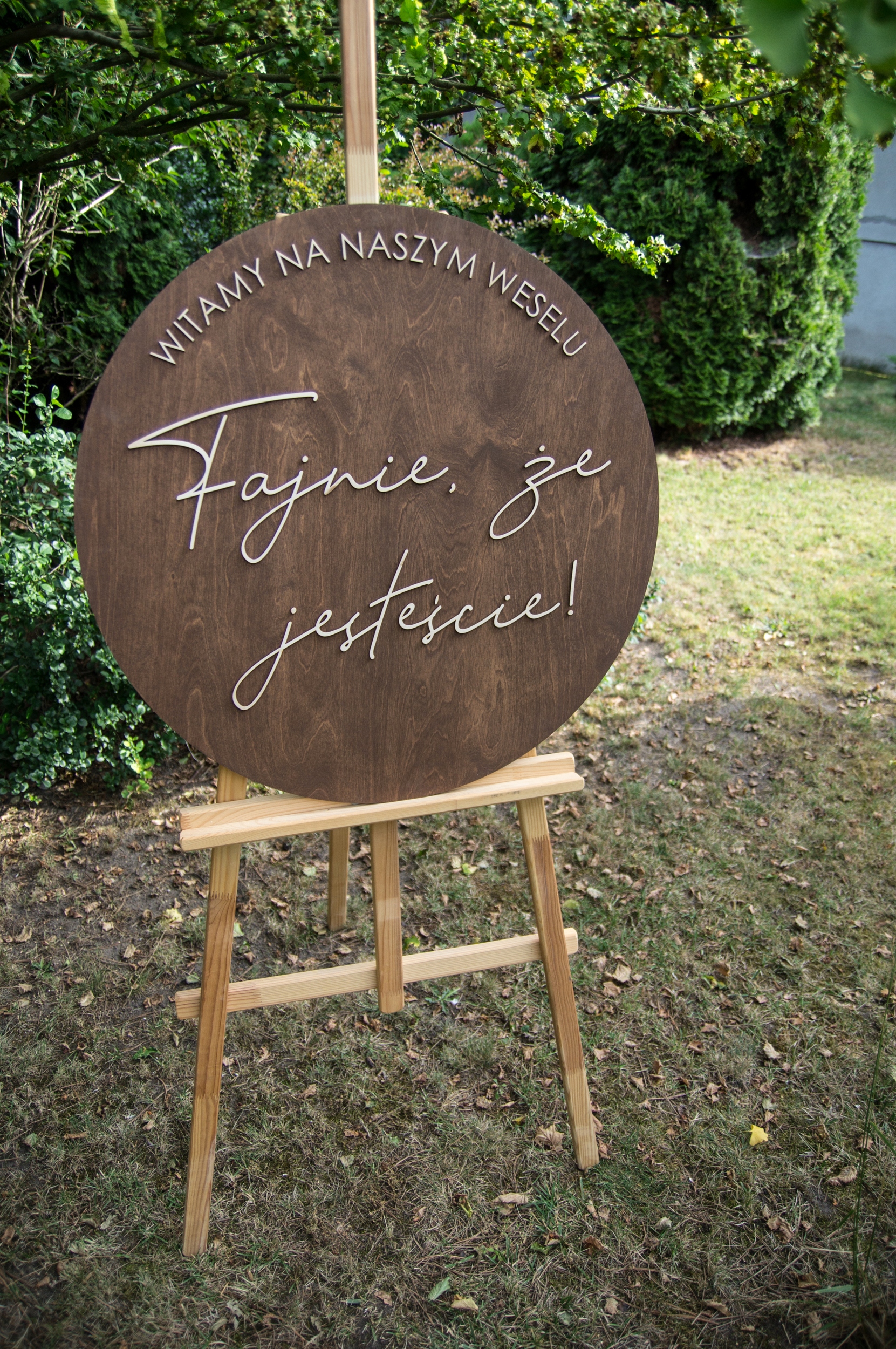 Tablica powitalna okrągła rustykalna ślub wesele Marka inny