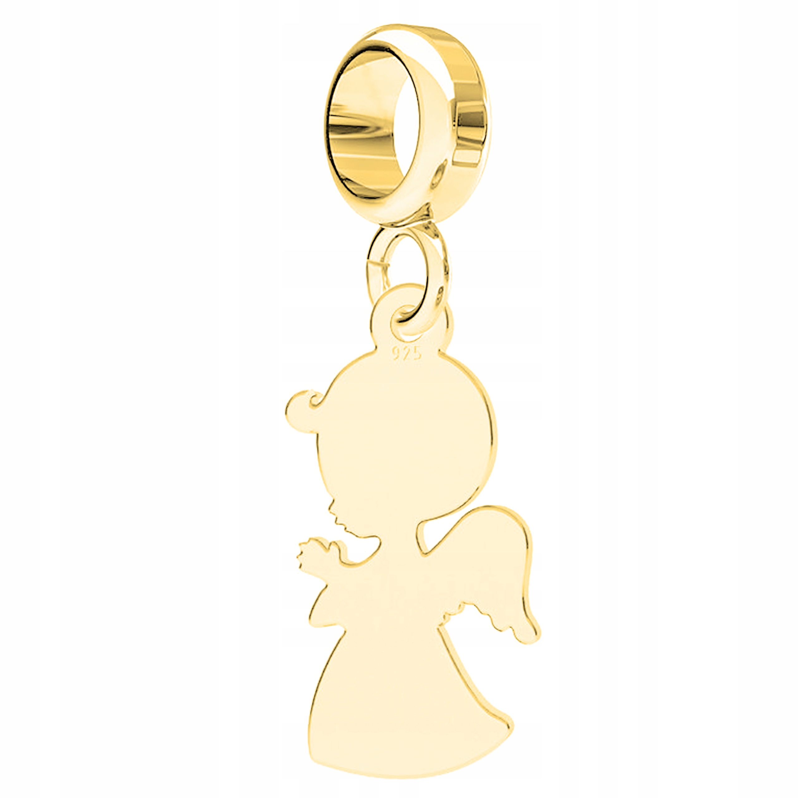 Charms Zlatý anděl Chlapec Plech s andělem Křídla Anděla Stříbro 925