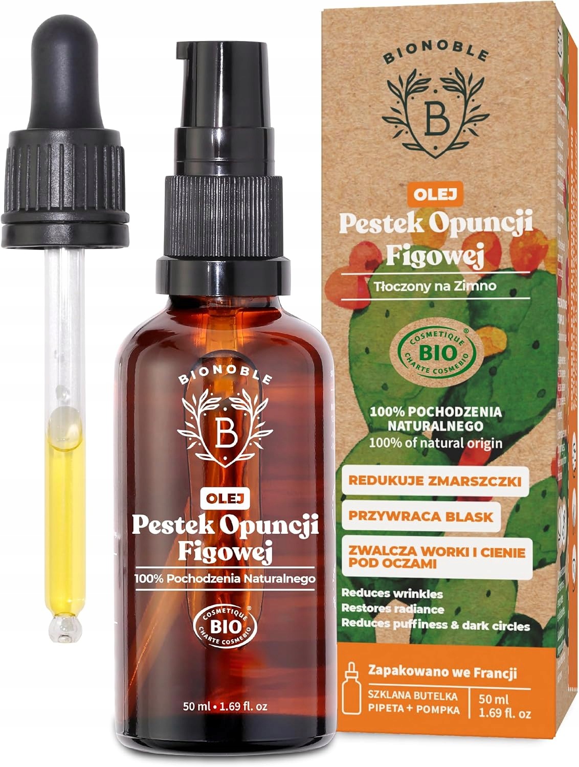 Bionoble Olej z jader fíkové opuncie Bio Regeneruje Zpevňuje 50 ml