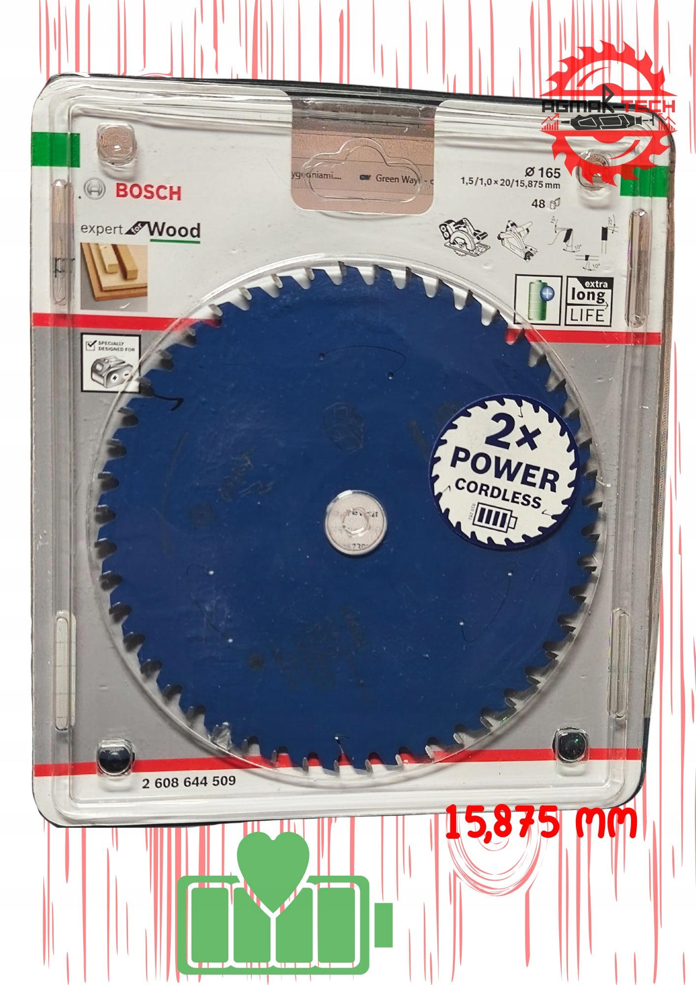 Tarcza tnąca do drewna Bosch 2608644509 165x20 mm