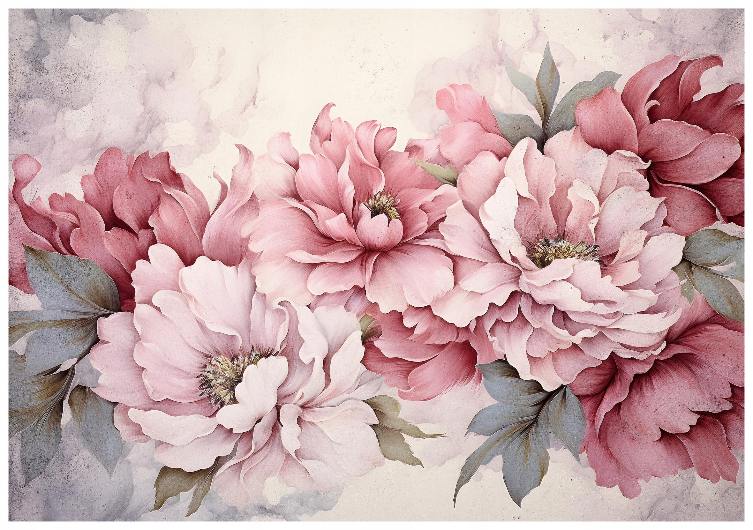 Vliesová fototapeta Růžové Pivoňky Relax Pastelové květy 368x254 lepidlo