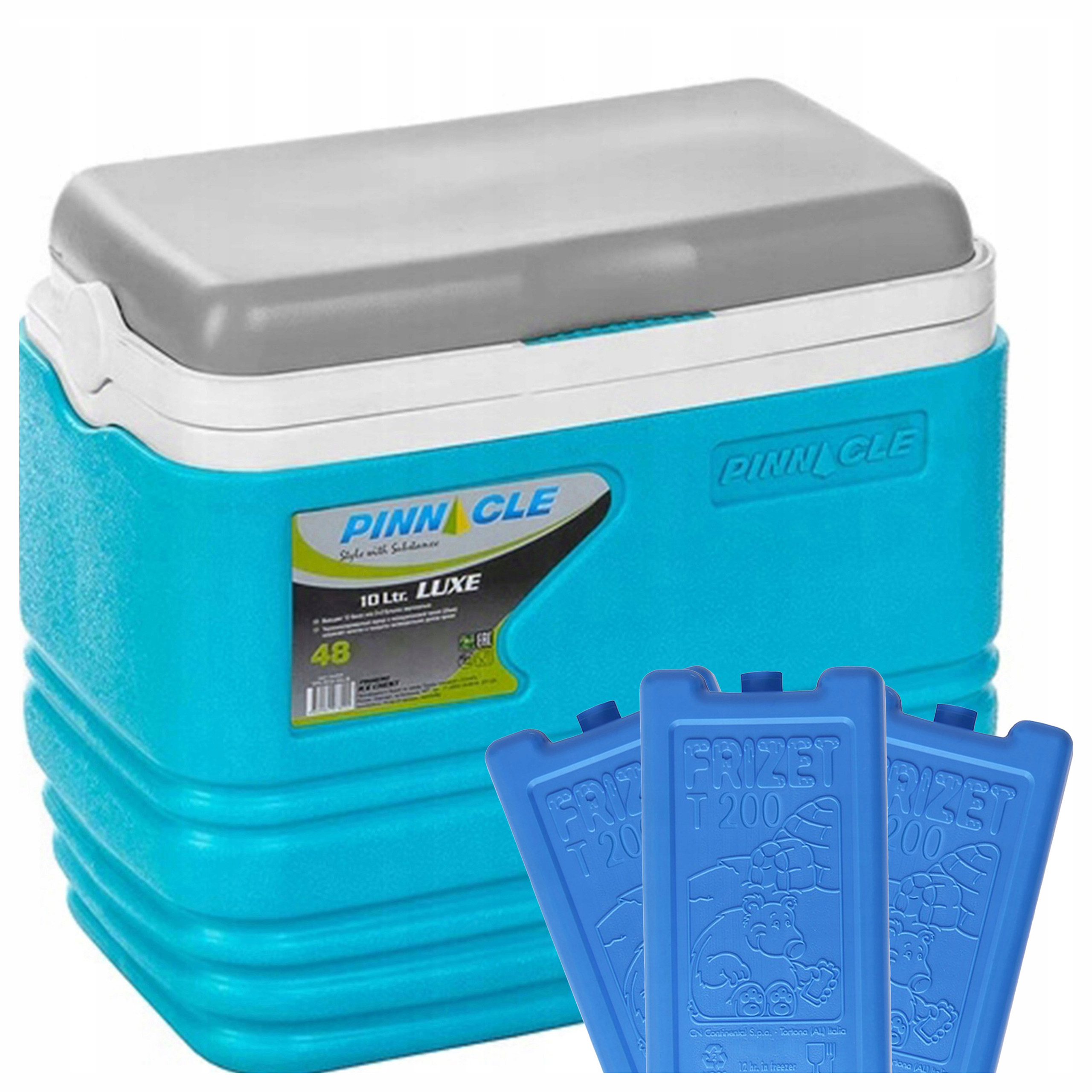 Kempingová lednička Pinnacle Tpx 7013 10L Tyrkysová 3 chladicí vložky Set