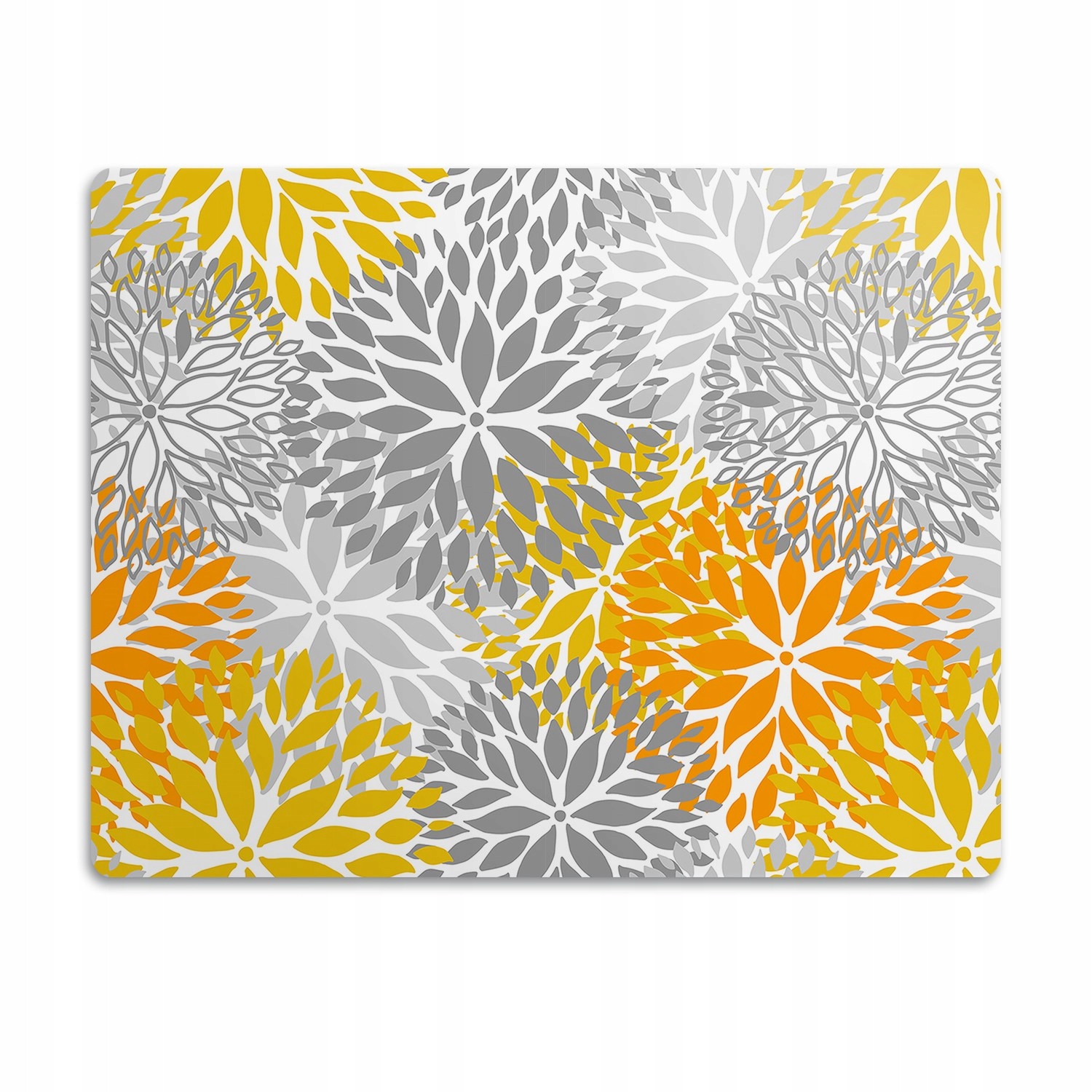 Levně Ochranná podložka pod misku Šedý květinový vzor 90x60