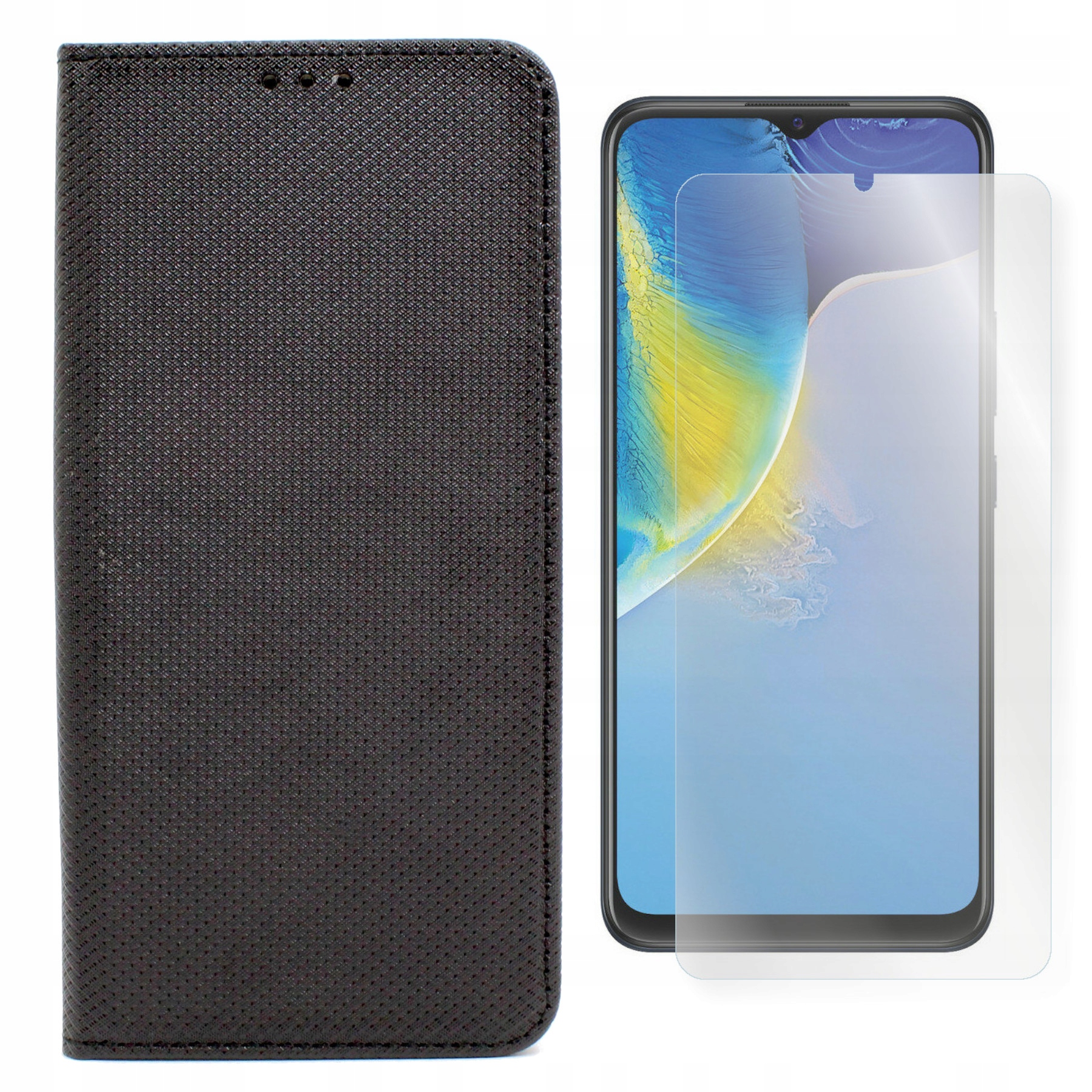 

Etui Smart Magnet do Vivo Y01 Y15A Y15S cza+SZKŁO