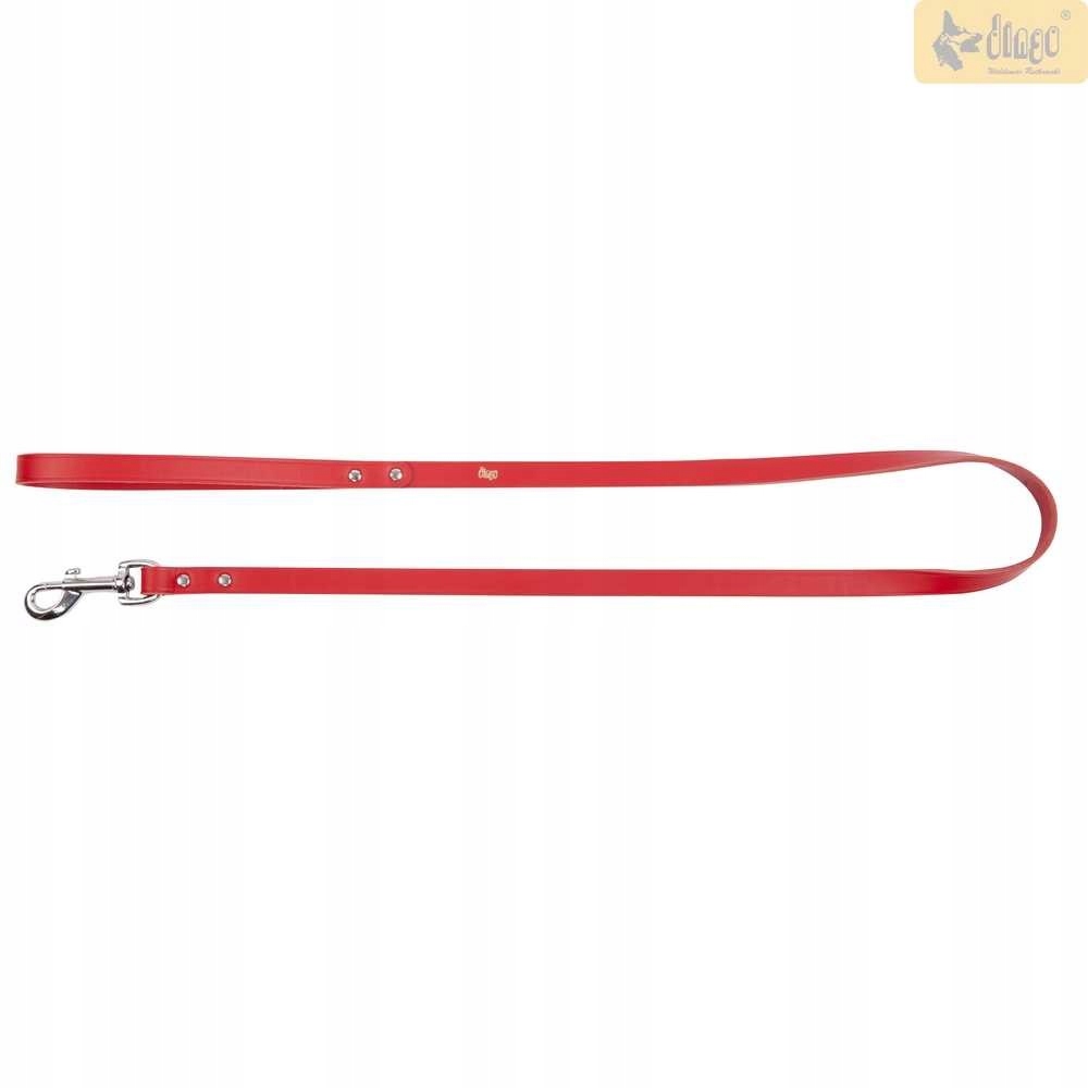 

Smycz skóra pojedyncza Dingo nit 2x120cm czerwona