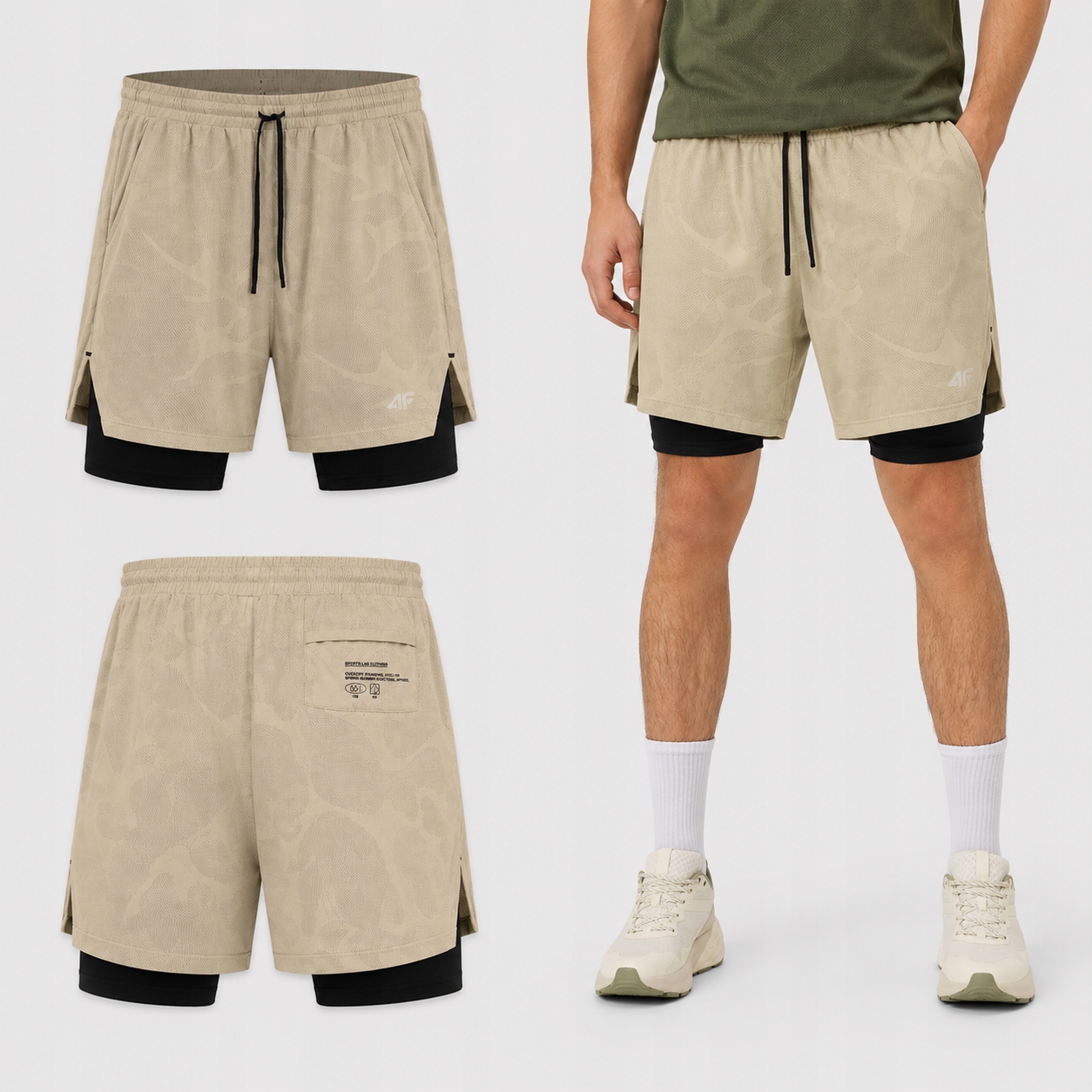 Spodenki Męskie Treningowe 4F Szorty Szybkoschnące Sportowe XXL M1424 SS26