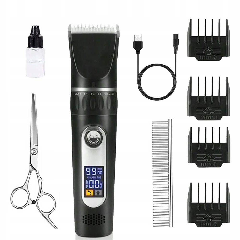 Levně Sada Strojků Na Stříhání Psů A Zvířat Nůžky Hřeben Pilník