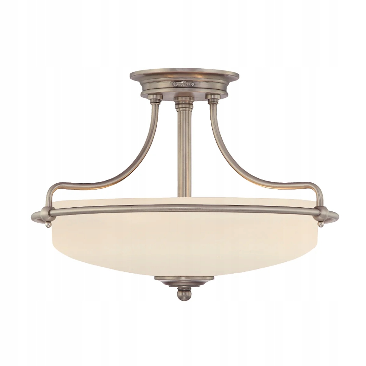 Stropná lampa poloplafon starožitný nikel 3 zdroje svetla Griffin Quoizel