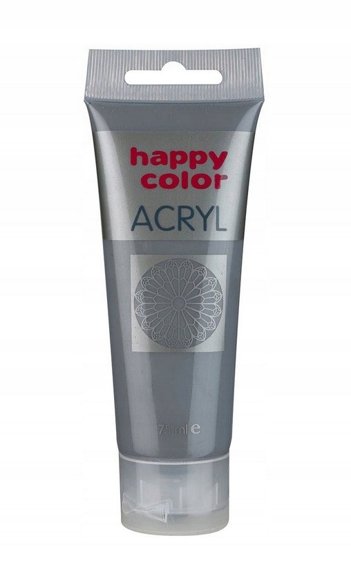 Farba akrylowa 75ml szara Happy Color