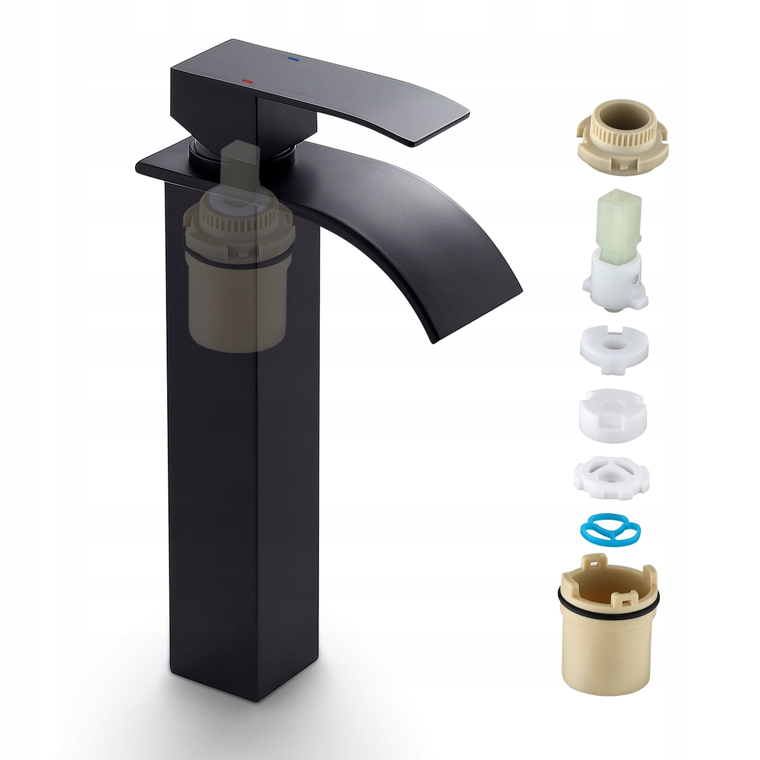 BATERIA UMYWALKOWA ŁAZIENKÓW WYSOKA WODOSPAD KRAN Marka Cecipa