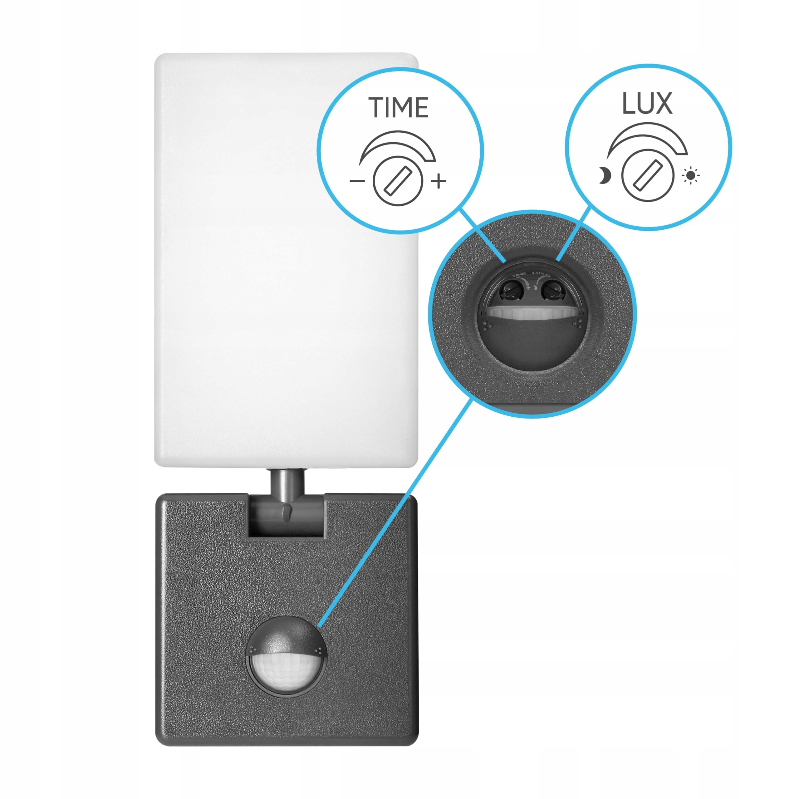 Lampa Zewnętrzna LED Z Czujnikiem Ruchu Wodoodporna Szara 10W MIRATIC — miniatura 7