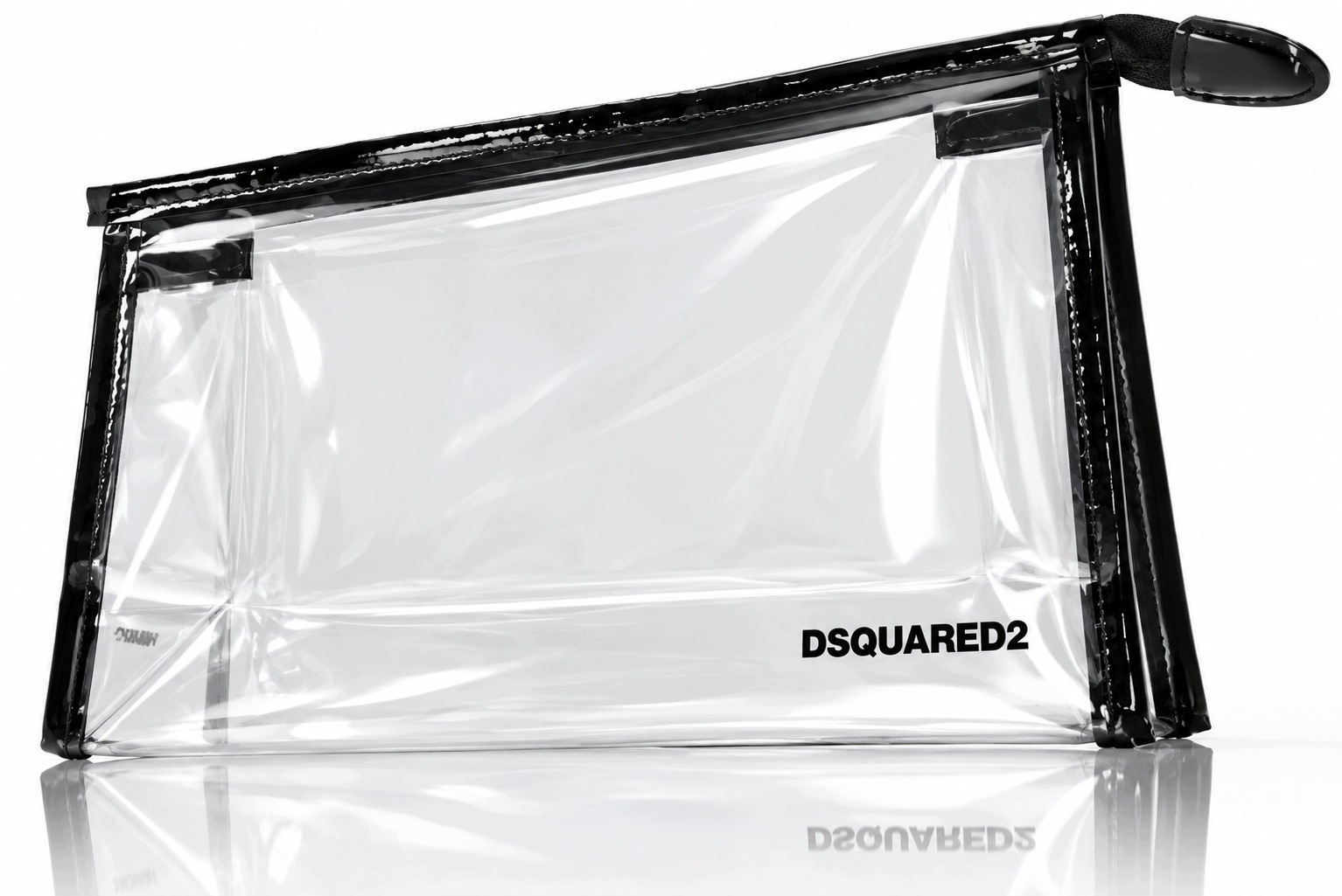 DSQUARED2 Kosmetyczka Damska Transparentna D2 Podróżna Organizer 27x15x8 cm