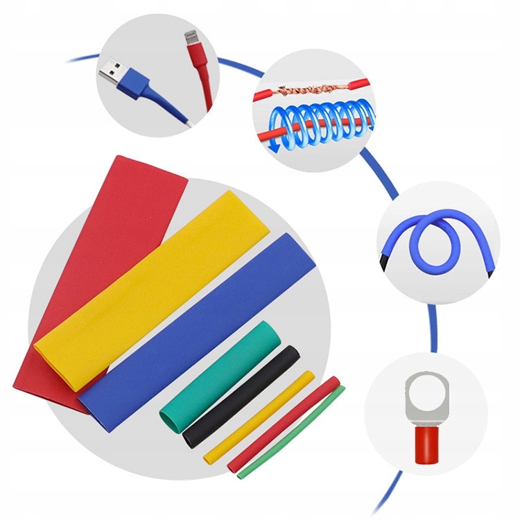 DUŻY ZESTAW RURKA KOSZULKA TERMOKURCZLIWA 328SZT Marka Techrebal