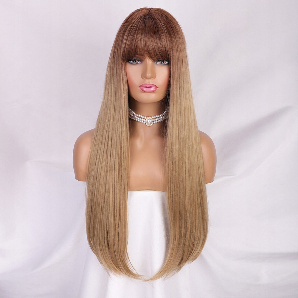 Dlouhá blond paruka Rosa s ofinou