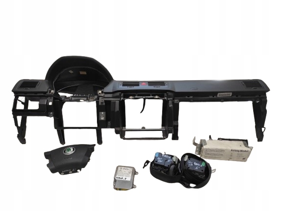 SKODA FABIA 1 I 99- DESKA KONSOLA PASY PODUSZKI MODUŁ 1C0909601C