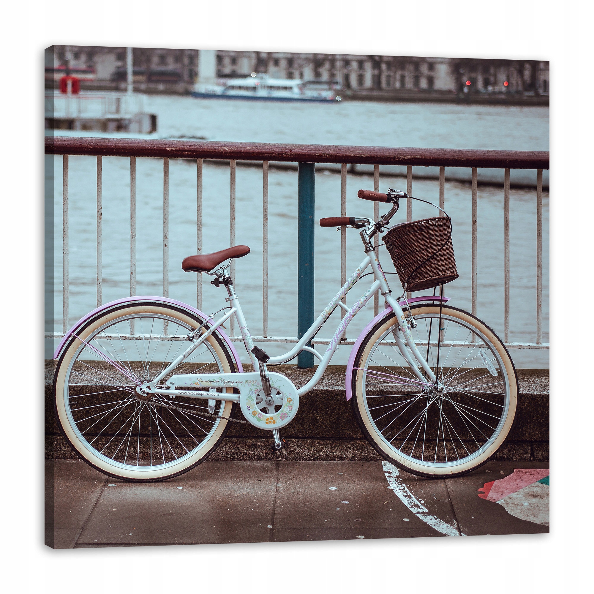 Obraz na plátně Vintage Kolo ve městě u Mostu 80x80