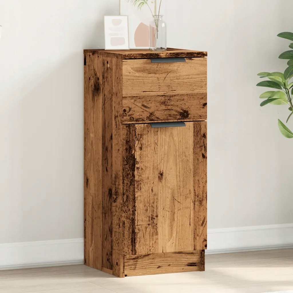 Příborník old wood 30 x 30 x 70 cm kompozitní dřevo Hnědá 856951