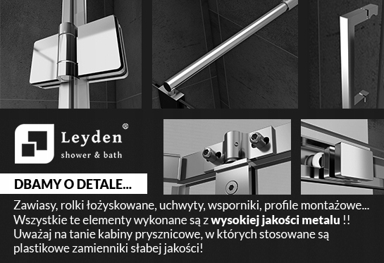 KABINA PRYSZNICOWA uchylna DS8001 - LEYDEN 100x100 Marka Leyden