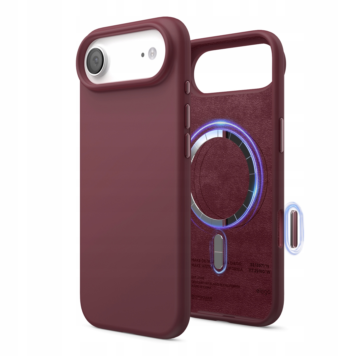 Silikonowe Etui z MagSafe Elago iPhone 17 Air Burgundy