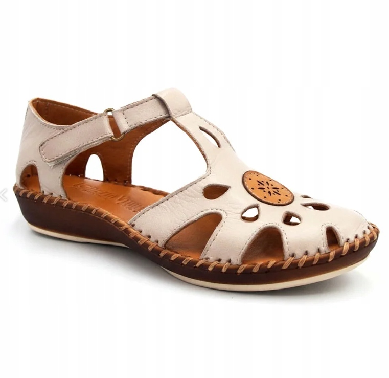 Dámská obuv Loretta Vitale, šedý ažurový sandál, velikost vel