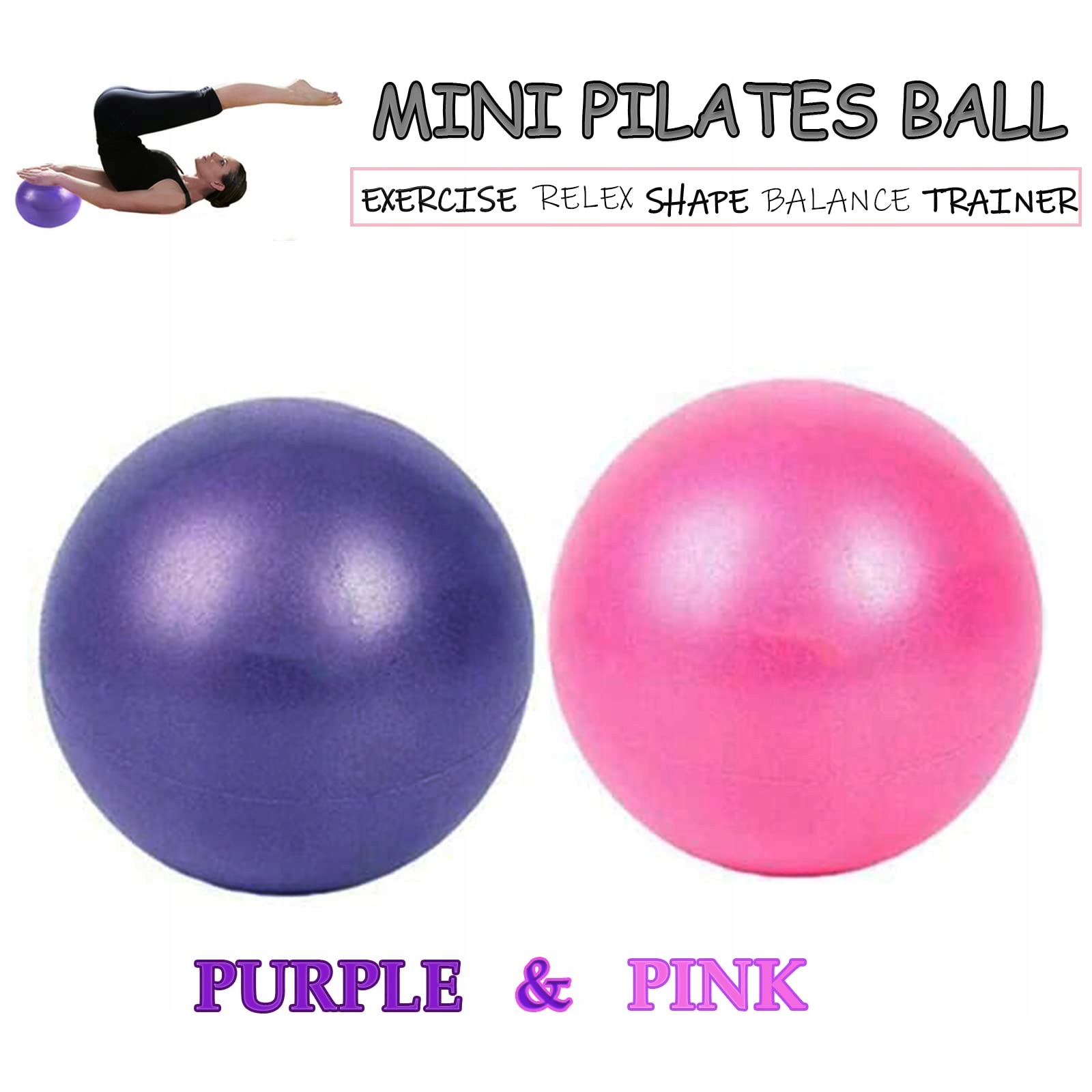 YiYFiT Piłka Pilates 2 Sztuki 25cm Mini Piłka do Ćwiczeń Fitness Pilates — miniatura 5
