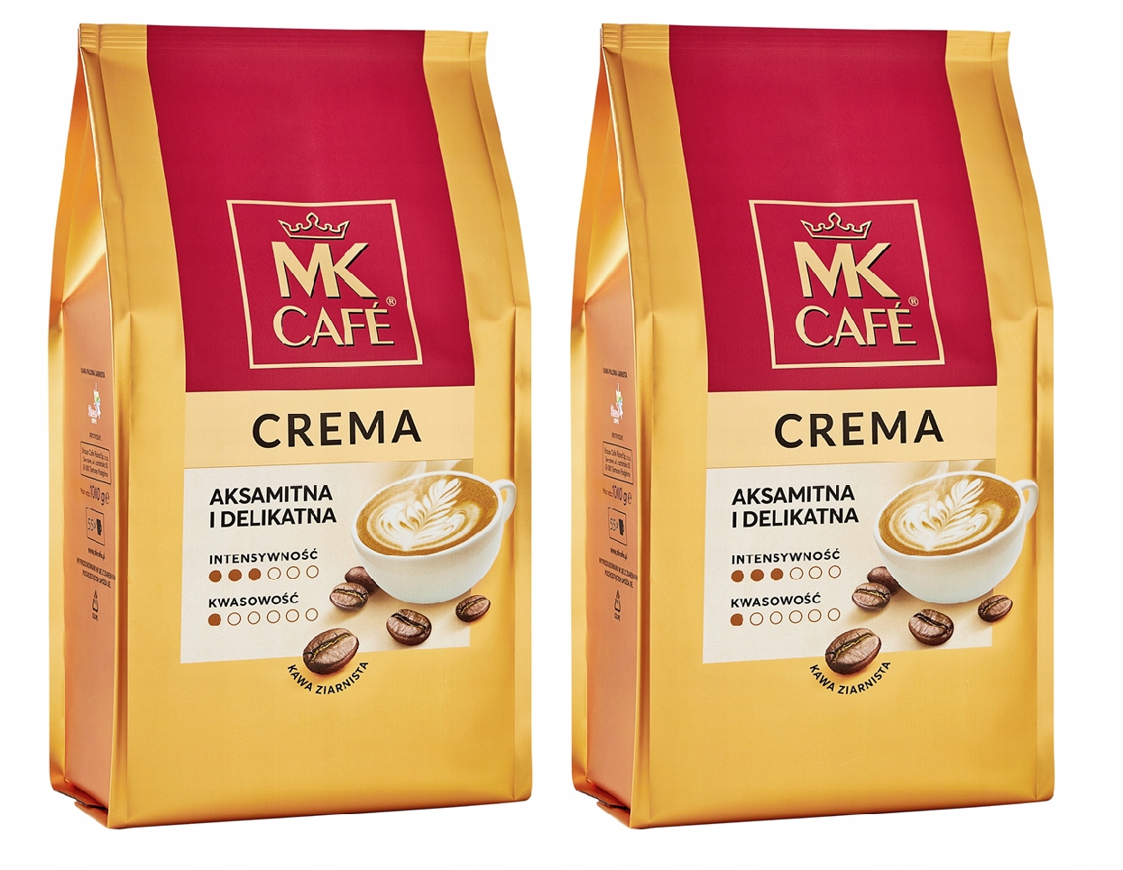 Zestaw 2x Kawa ziarnista mieszana Mk Cafe Crema 1000 g