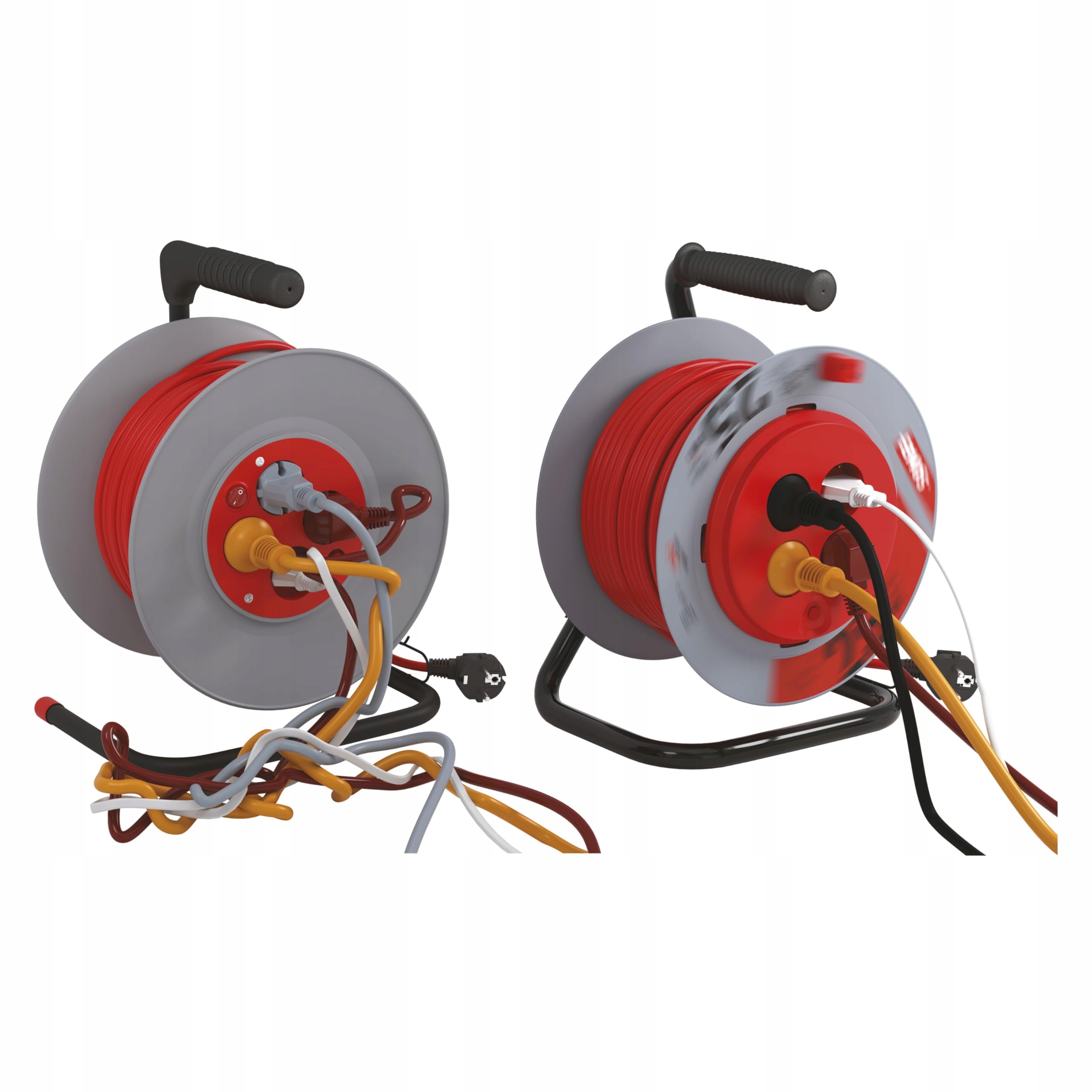 EMOS Kabel Bębnowy 25m 4 Gniazda Schuko 230V 3000W Ochrona Przegrzaniem — miniatura 5