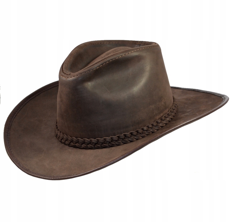 Kožený klobouk Kovbojský Country Baltimore Hnědý voskovaný Witleather