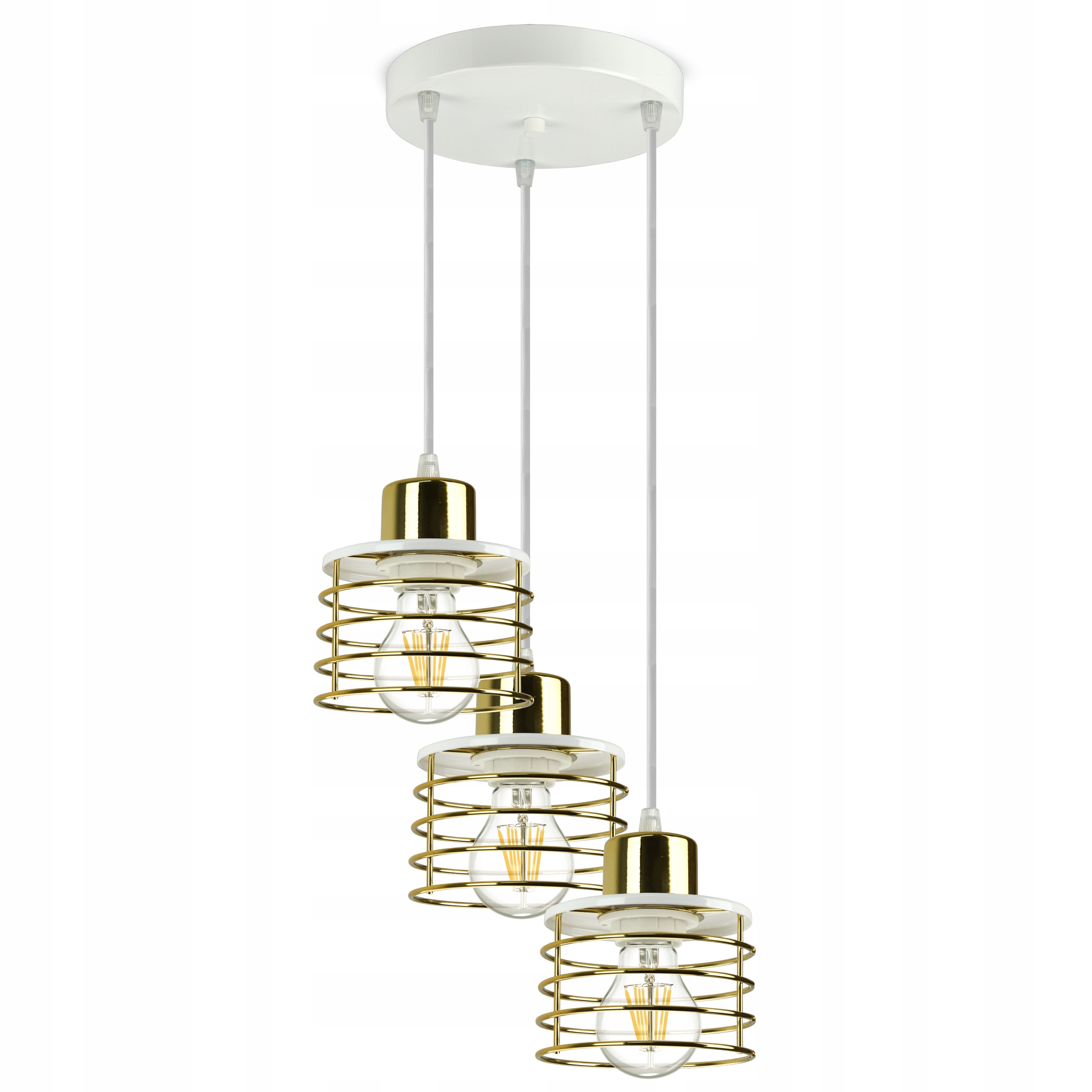 Závěsná lampa Lustr Glamour Zlatý Chrom Měď