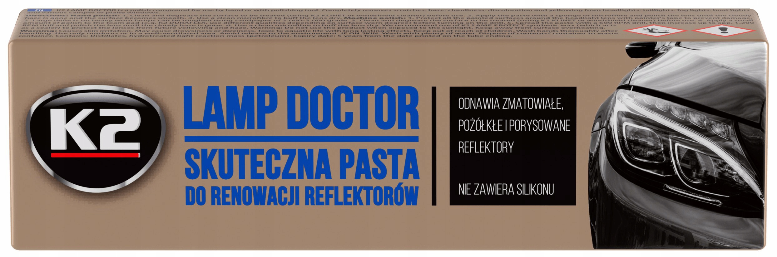K2 LAMP DOCTOR PASTA DO RENOWACJI REGENERACJI POLEROWANIA LAMP REFLEKTORÓW Producent K2
