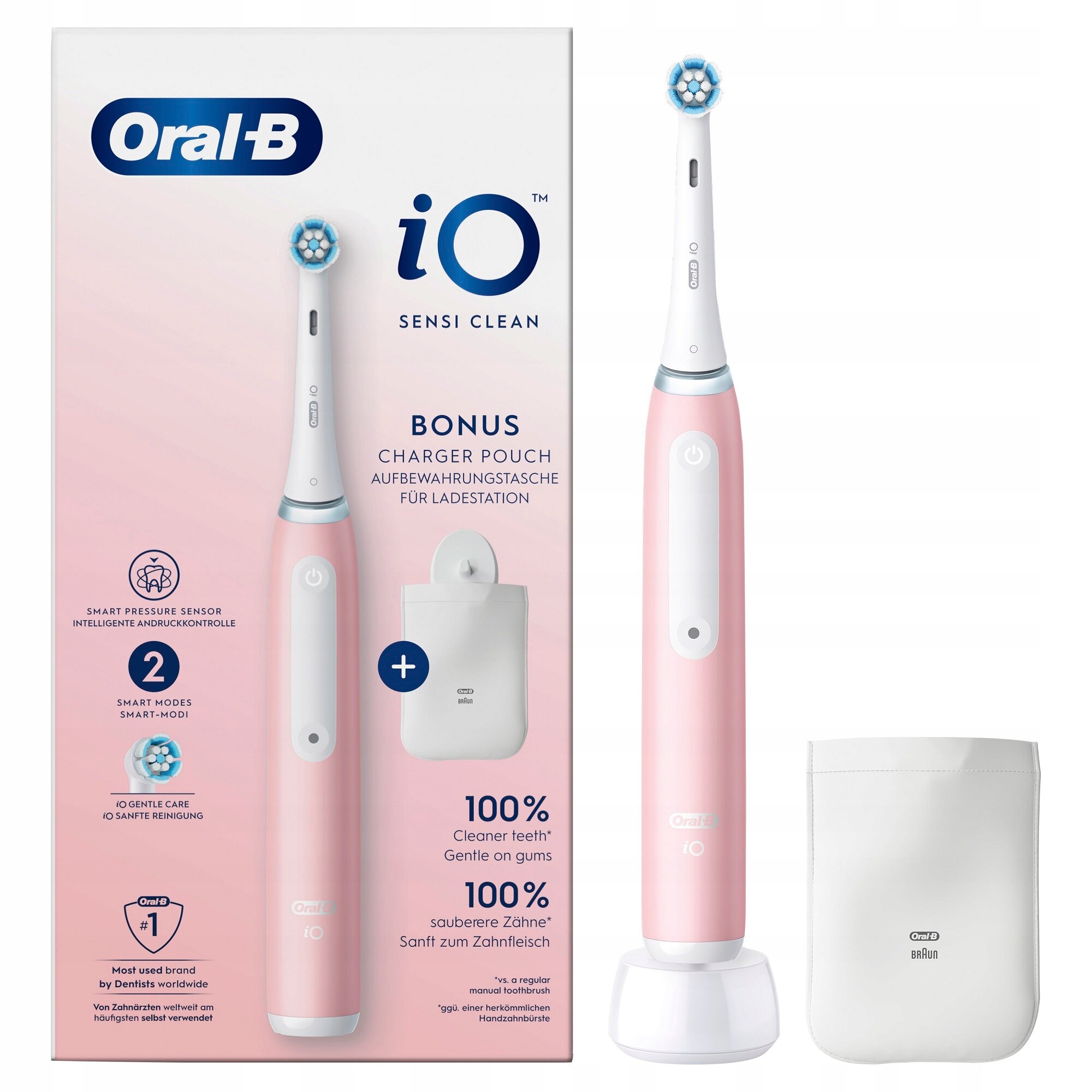 Szczoteczka magnetyczna elektryczna Oral-B iO 3 iO3 SensiClean różowa
