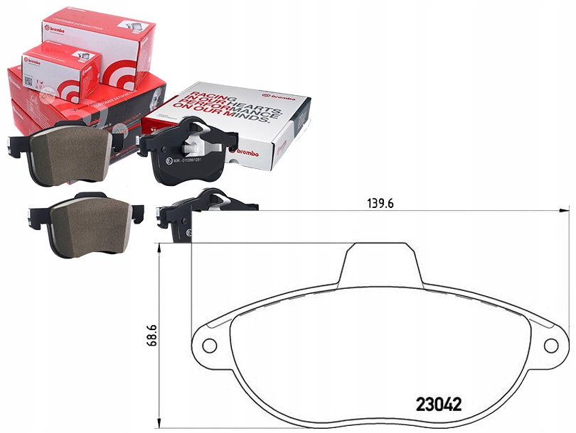 комплект датчик износа тормозных колодок Brembo 425151 425454 4