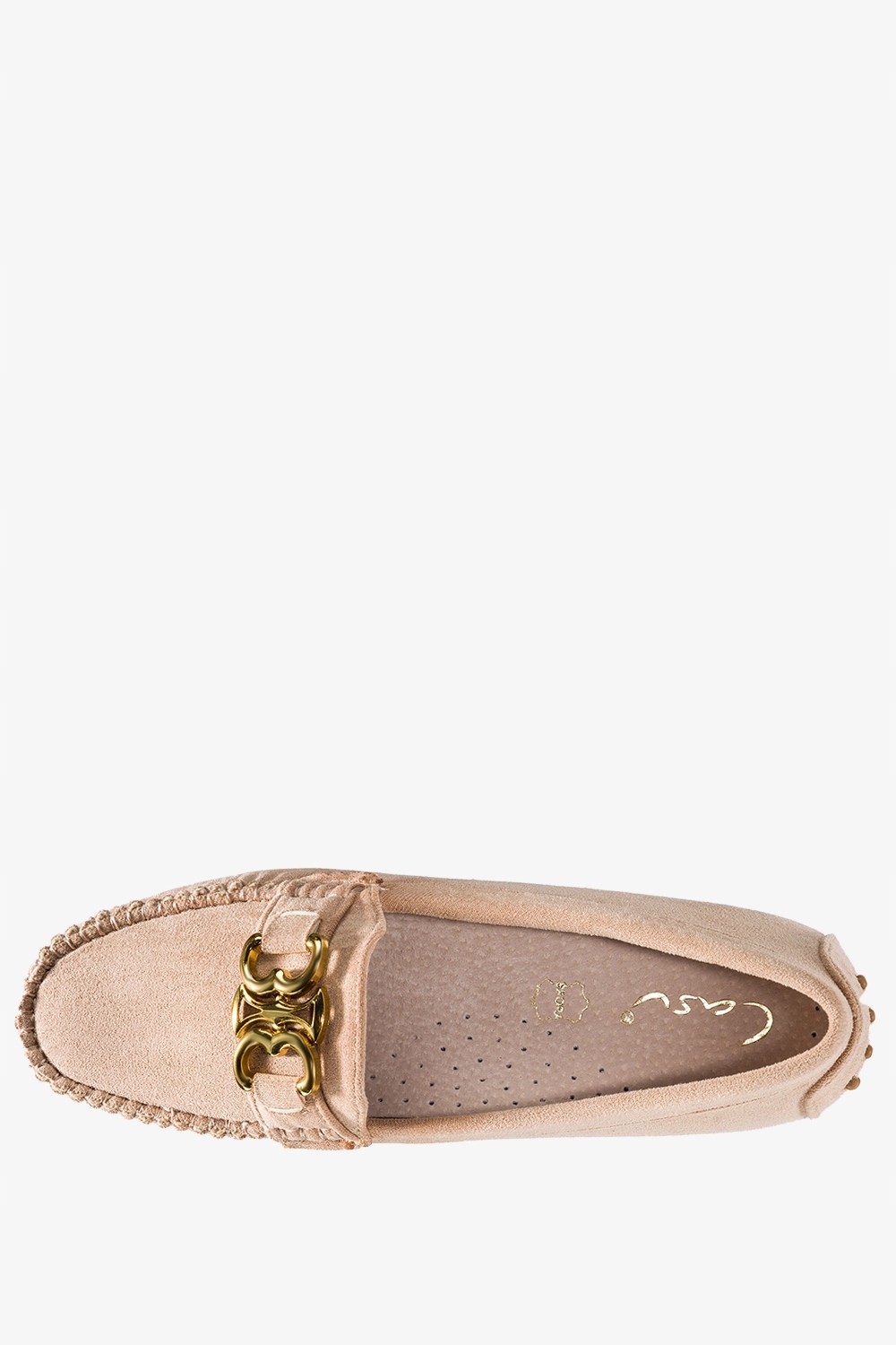 MOKASYNY BEŻOWE PŁASKIE DAMSKIE MODNA OZDOBA LEKKIE PÓŁBUTY WSUWANE r 39 Marka Casu