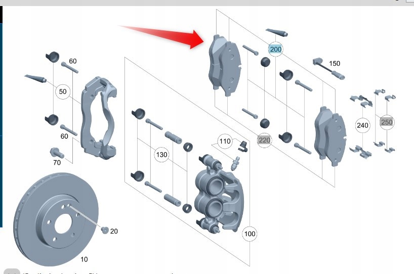 Brzdové Destičky Mercedes Vito W447 Přední A9064211600