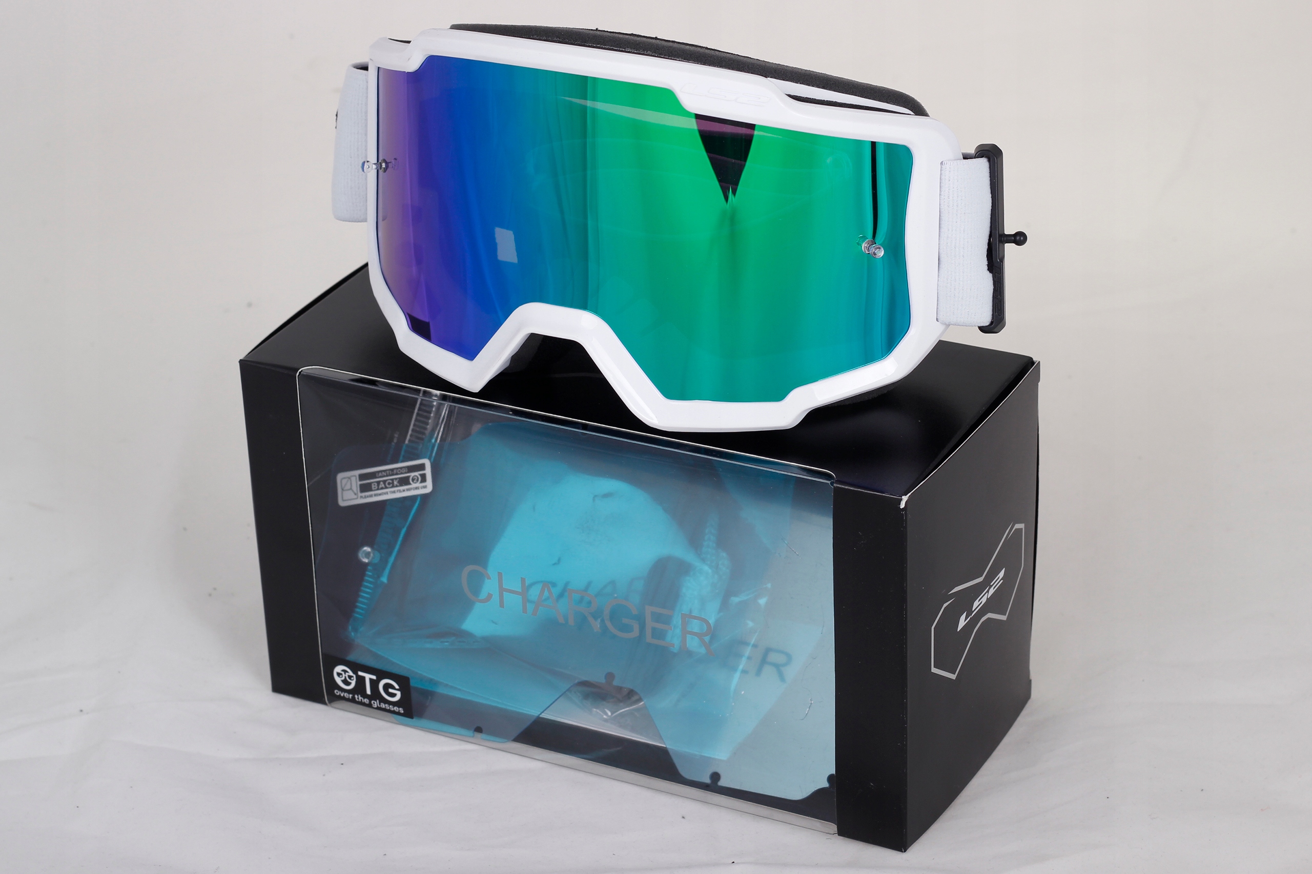 GOGLE CROSS ENDURO MOTOCROSS ATV LS2 CHARGER WHITE 2 szyby lustrzany wizjer Producent LS2