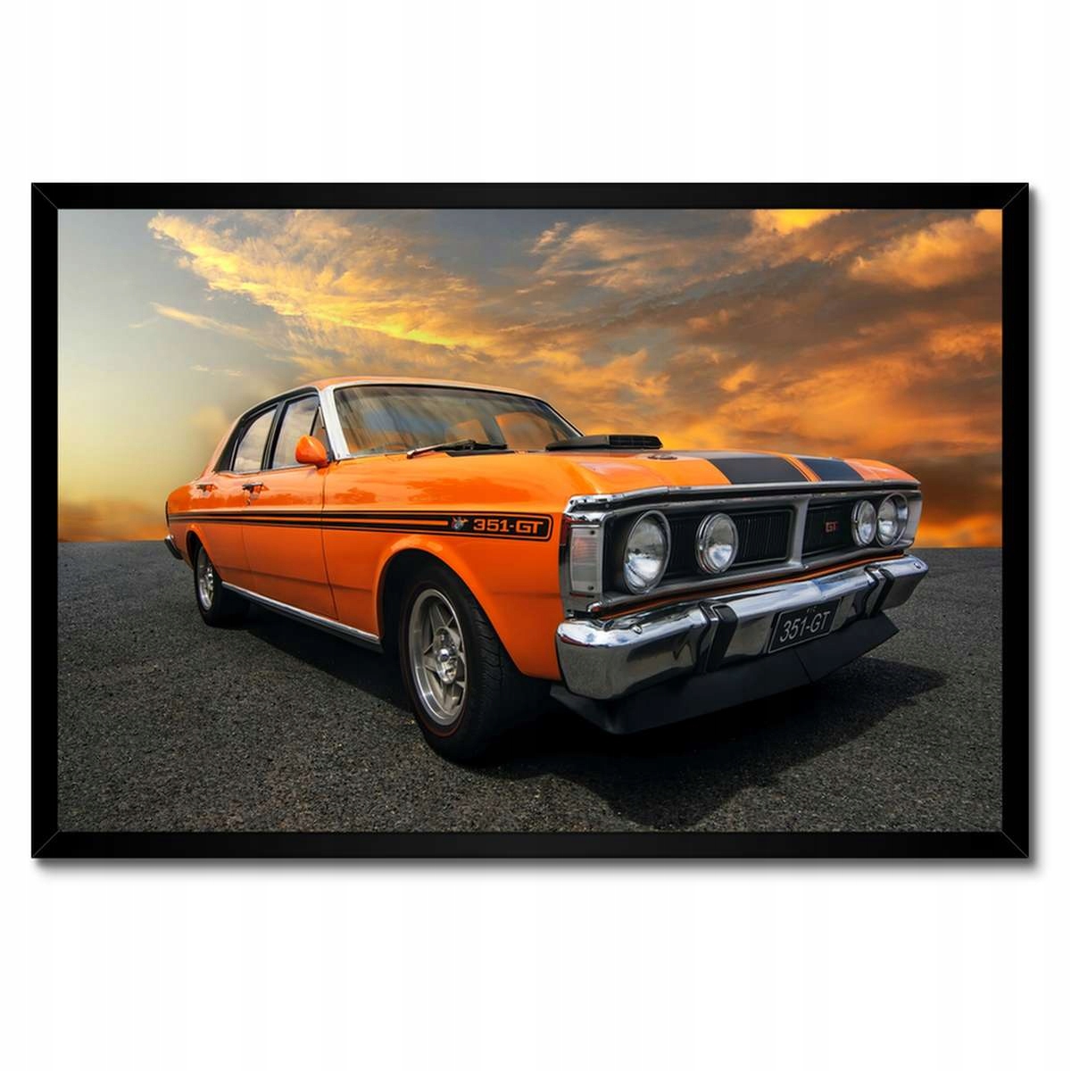 Plakáty v rámu 60x40 Oranžový Klasika Auto