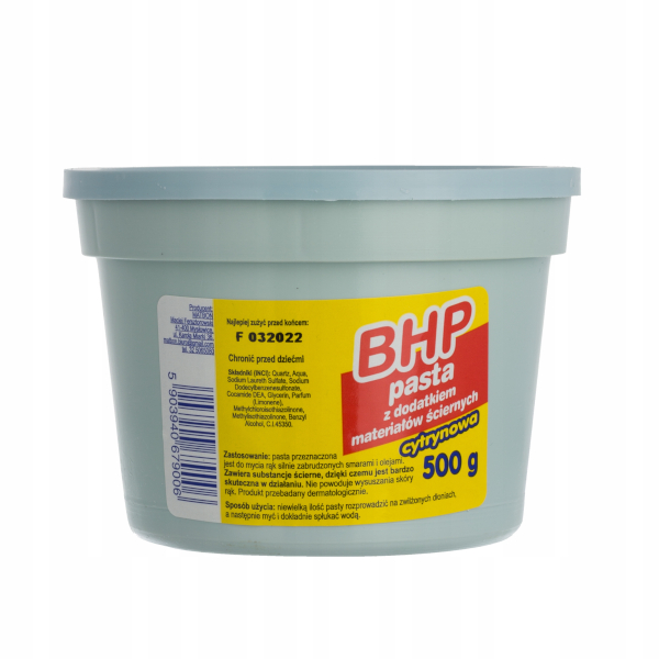 

Bhp pasta do rąk ze Ścierniwem Cytrynowa 500G