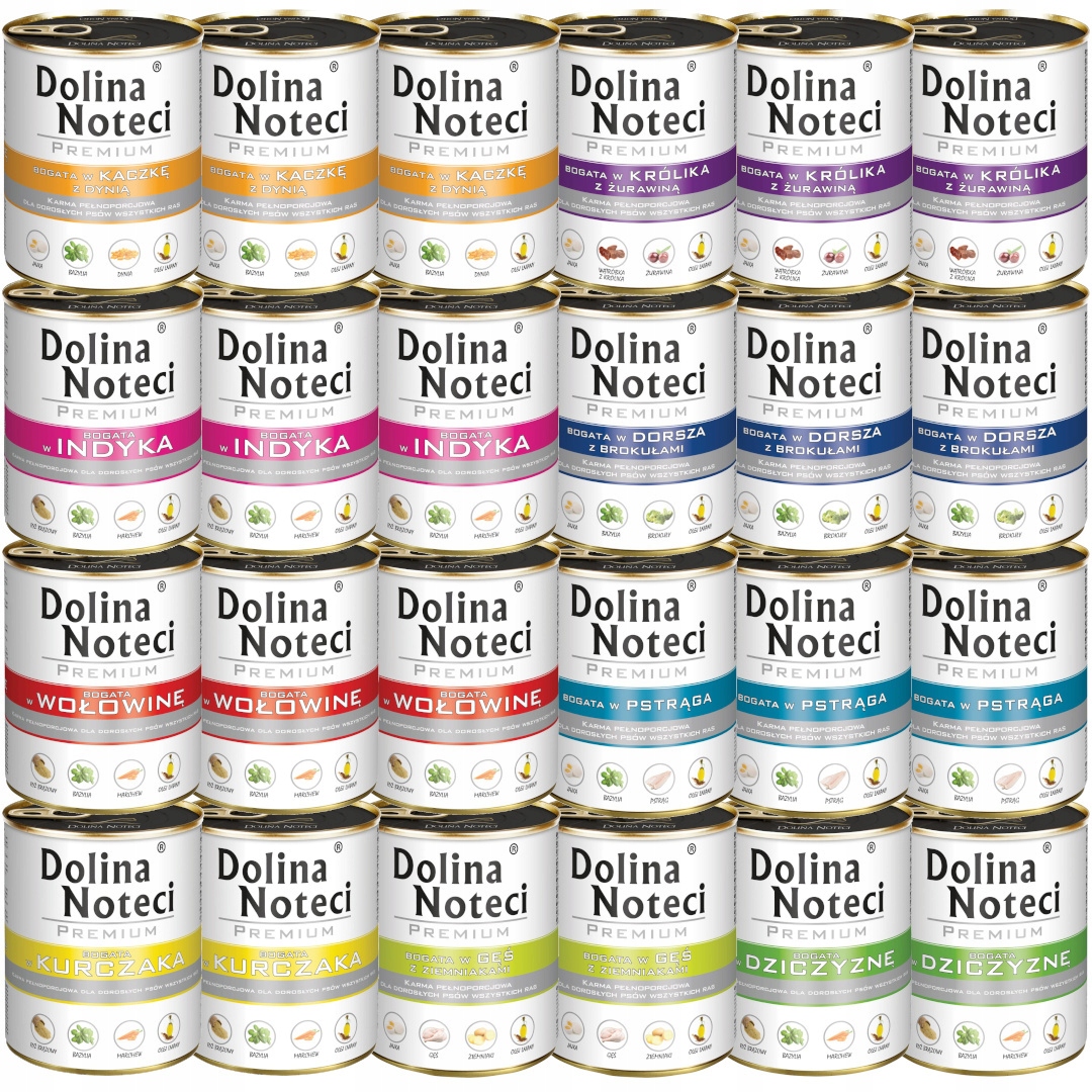 Dolina Noteci Premium Mix Chutí 24x800g Vlhké Krmivo pro psa s rybou