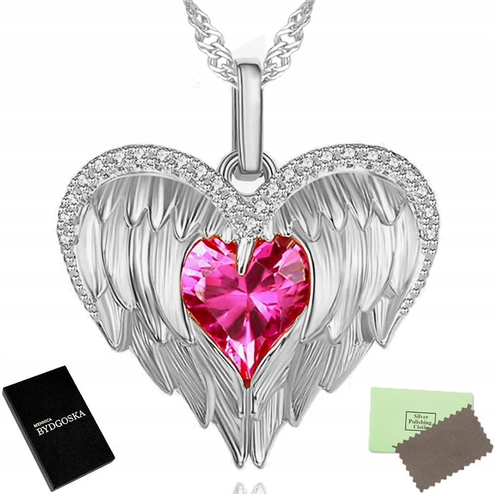 

Srebrny Naszyjnik Łańcuszek Damski Zawieszka Serce