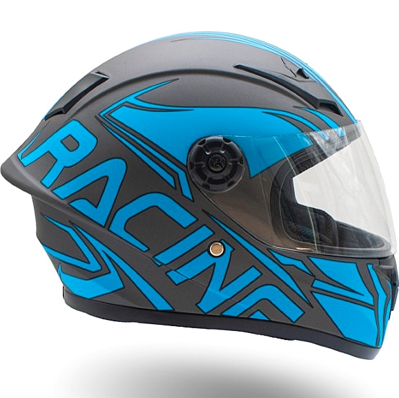 Xtr Kask 506 dziecięcy (do mini cross lub quad) z szybką L 51-52cm, Blue