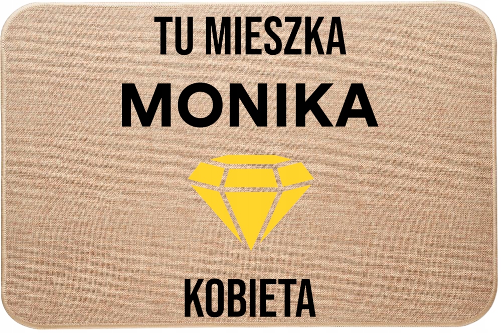 Vstupní Stěrač Personalizovaný z lnu Zde bydlí Jméno Diamant Žena