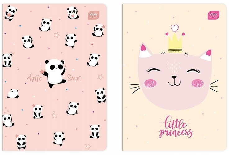 

2x Zeszyt A5 W Kolorową Linię 16 Kartek Dziewczęcy