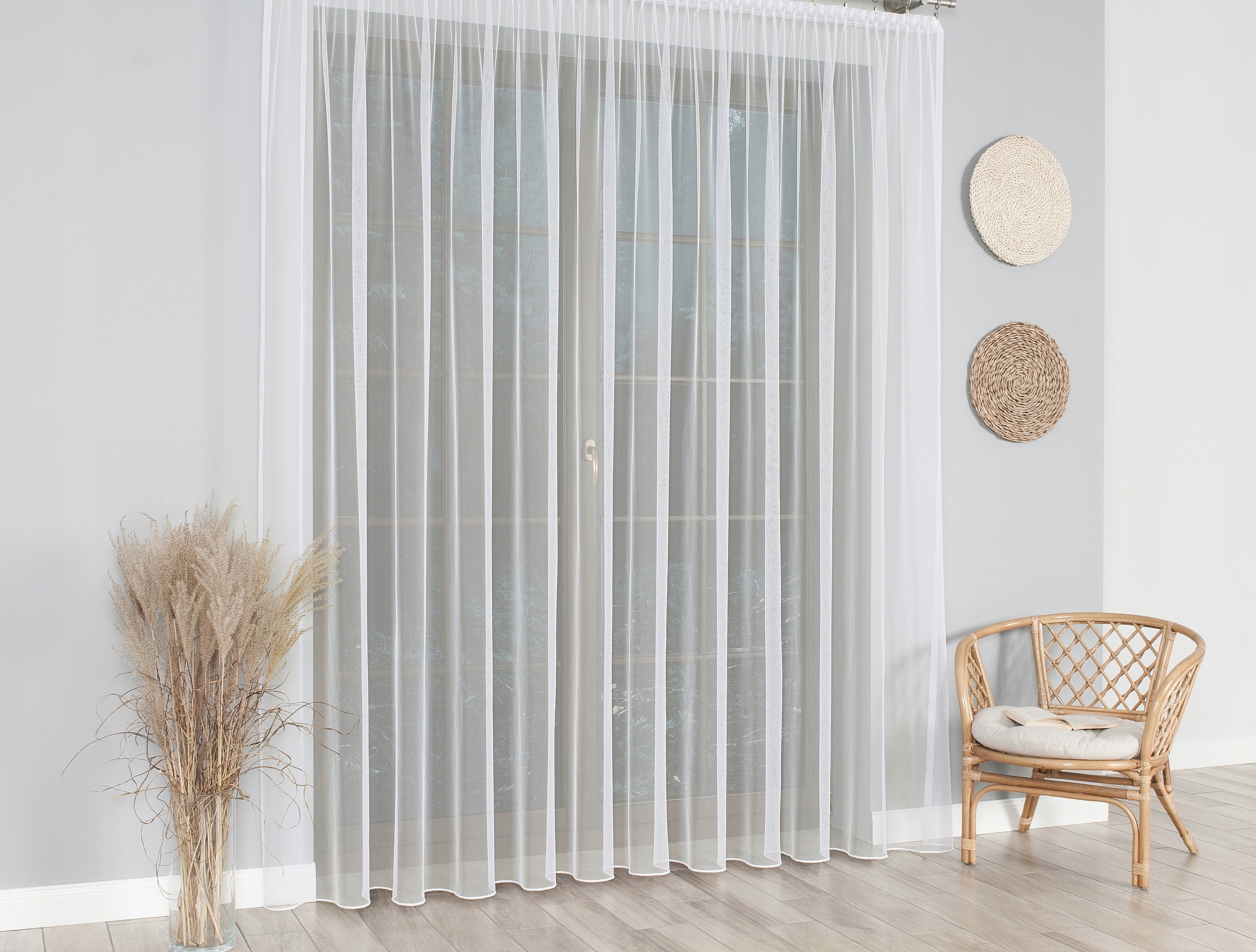 GOTOWA FIRANA FIRANKA BIAŁA BEZ PRASOWANIA TIUL GRECKI z OŁOWIANKĄ 450x240 Rodzaj Firana pojedyncza