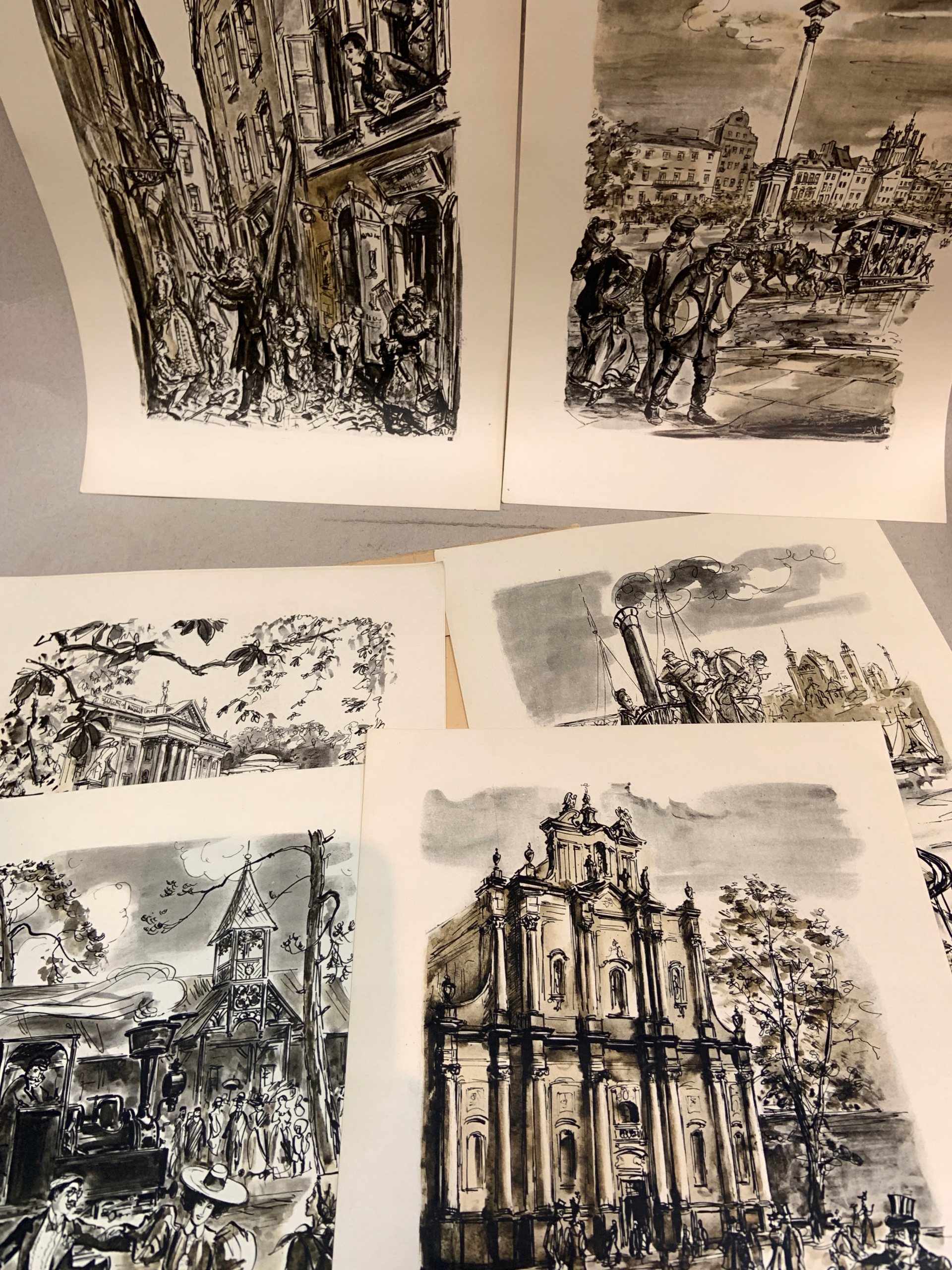 ANTONI UNIECHOWSKI STARA WARSZAWA DWANAŚCIE ILUSTRACJI 1955 R