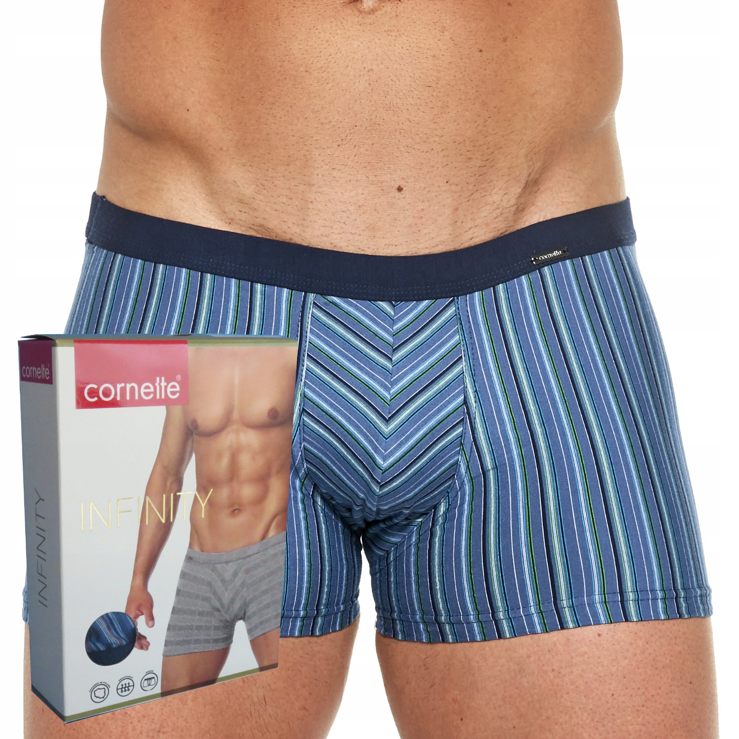 

Cornette szorty Infinity 912/73 modal paski jeans