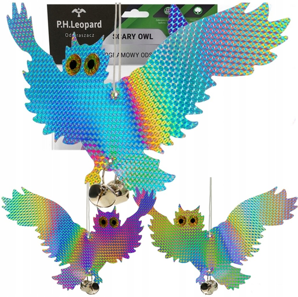 ODSTRASZACZ NA DZIĘCIOŁY SZPAKI WRÓBLE PTAKI SOWA